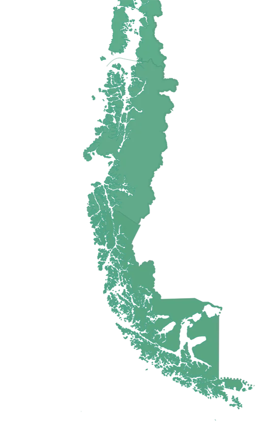 Mapa Sur de Chile